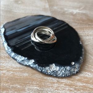 Sterling silver loose band ring size 6